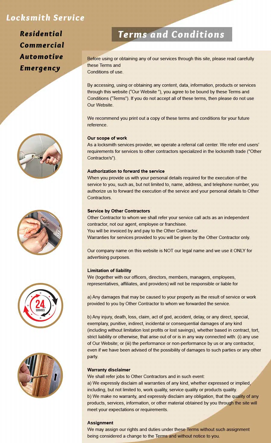 Hickory Hills Locksmith Store, Hickory Hills, IL 708-297-9175 - Terms-and-Condition